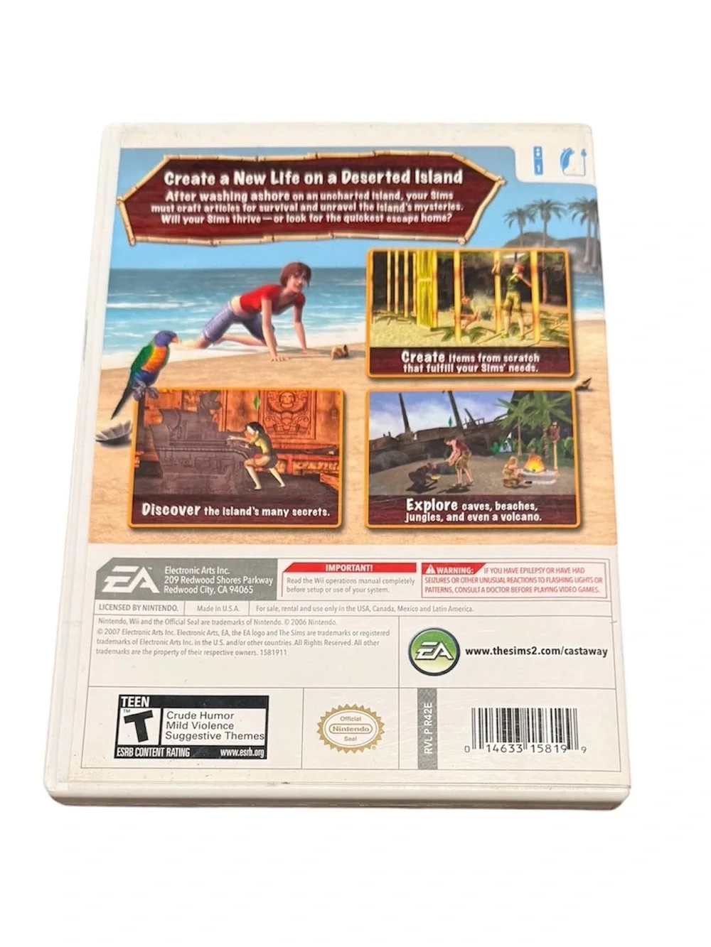 Wii The Sims 2 Castaway DVD Game